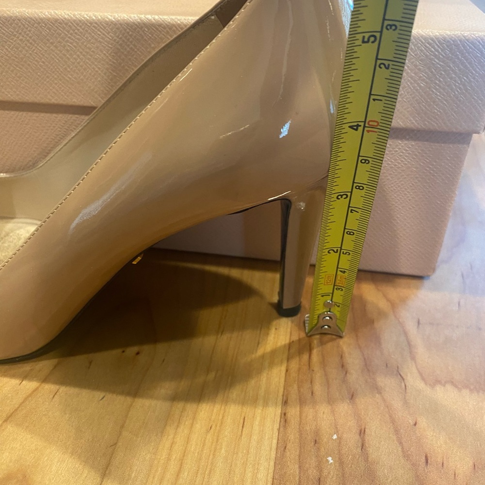 Prada Nude Patent Leather Pointed-Toe Heels - Picture 2 of 4